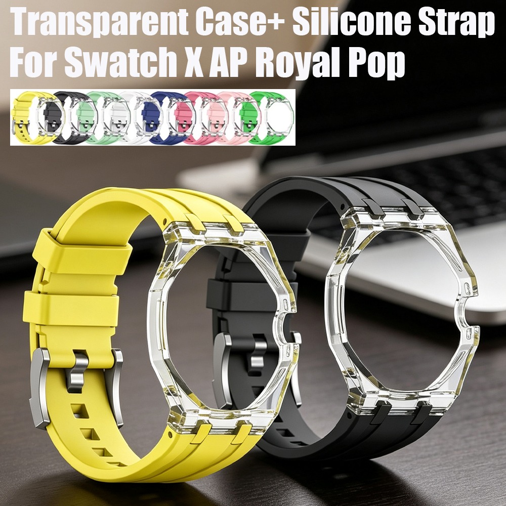 Luxury Watch Ap - Custodia Trasparente + Cinturino in Silicone