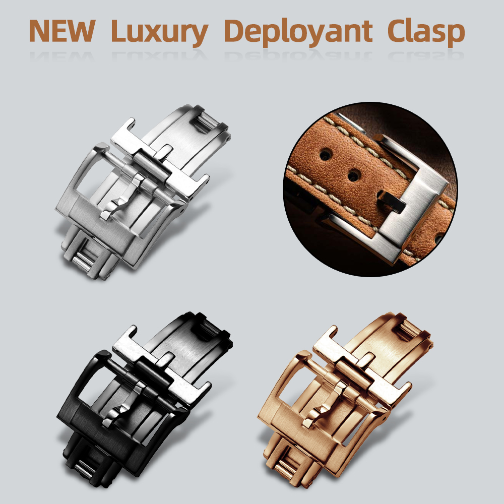 Luxury Watch Logos - NUOVO Chiusura Deployante di Lusso 16mm