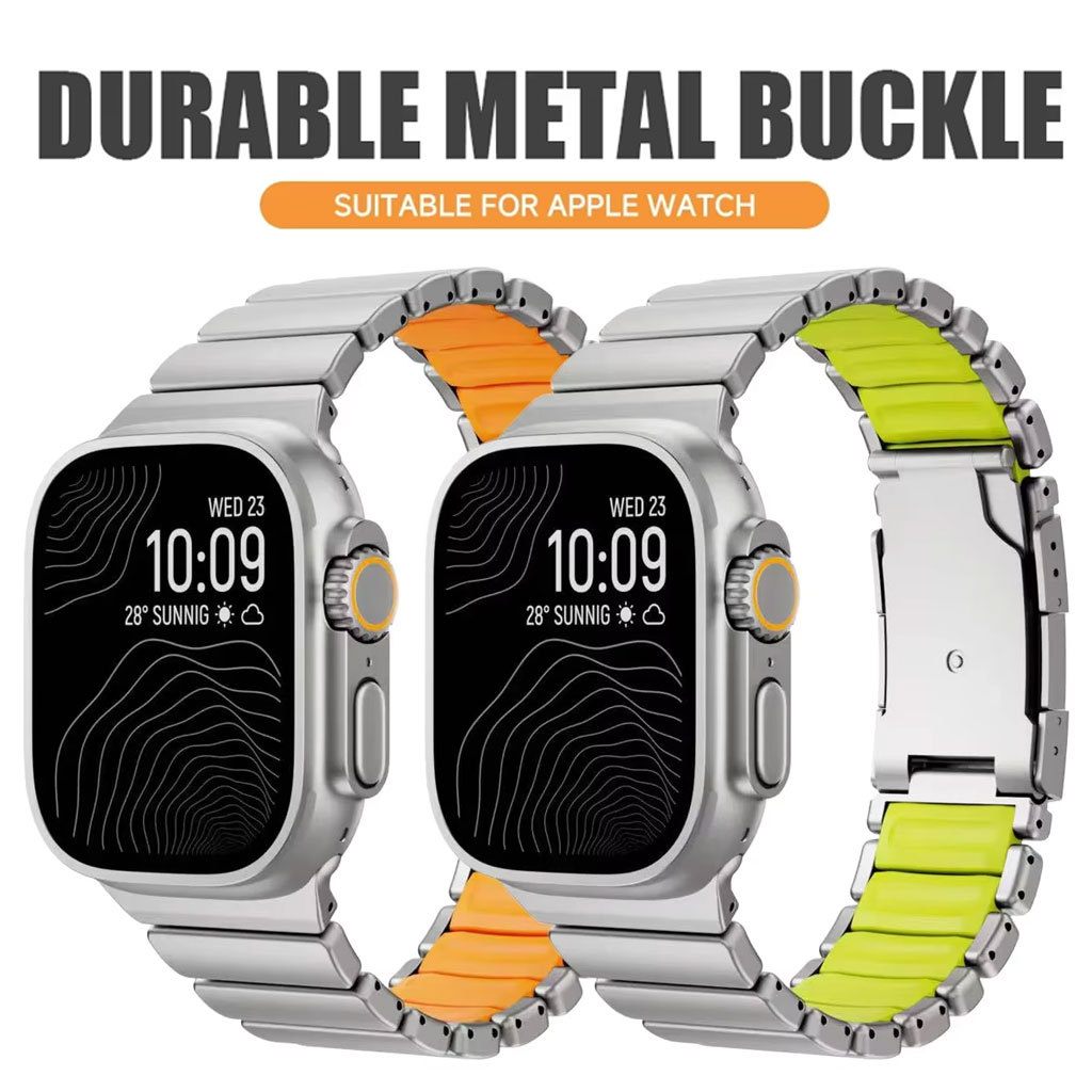 Luxury Watch Ap - Cinturino in Silicone Titanio per Apple