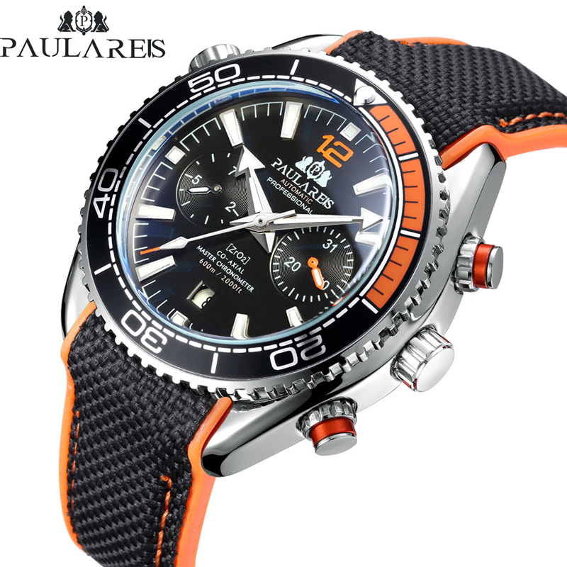 Luxury Watch With Rubber Strap - PAULAREIS P Orologio meccanico automatico da