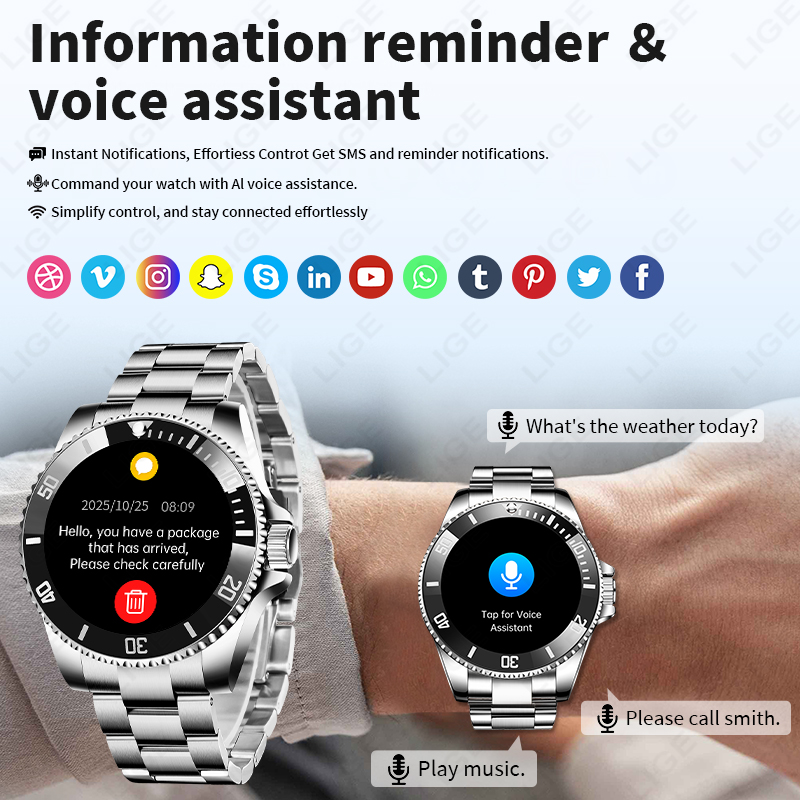 LIGE Business Smart Watch Uomo - Luxury Watch On Wrist recensione e prezzo
