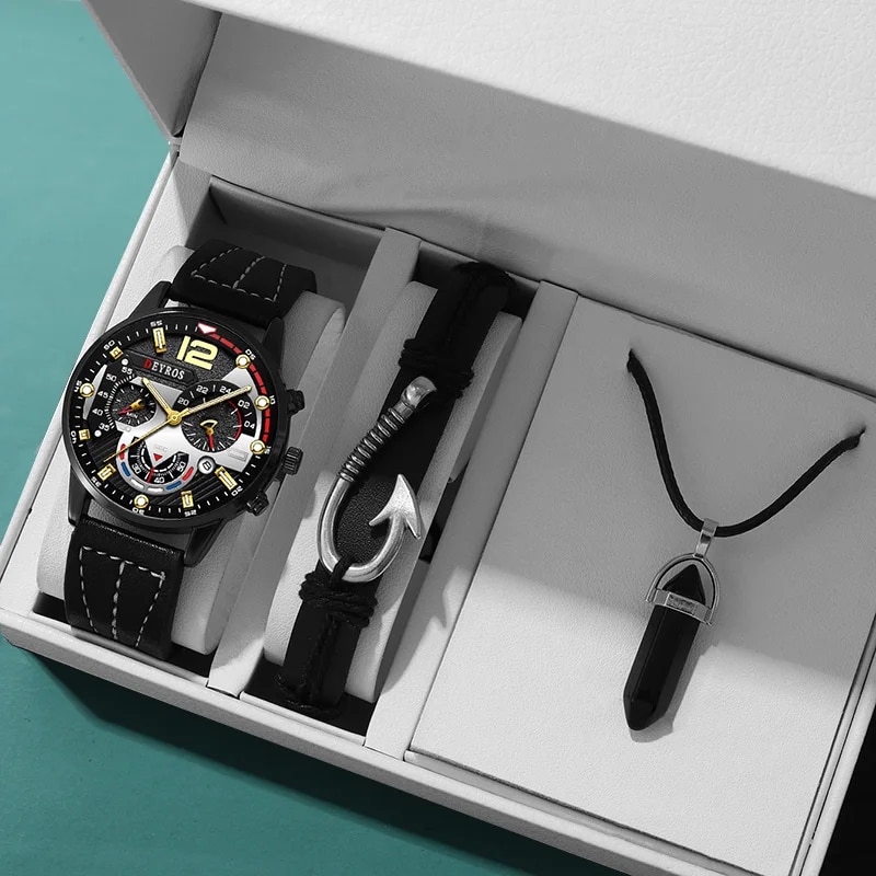 Set da 3 pezzi Orologi da uomo - Luxury Watch All Black recensione e prezzo