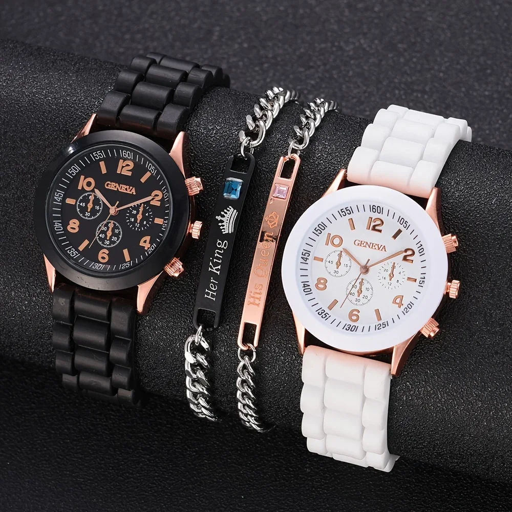 2 pezzi di orologi da donna di - Luxury Watch With Rubber Strap recensione e prezzo