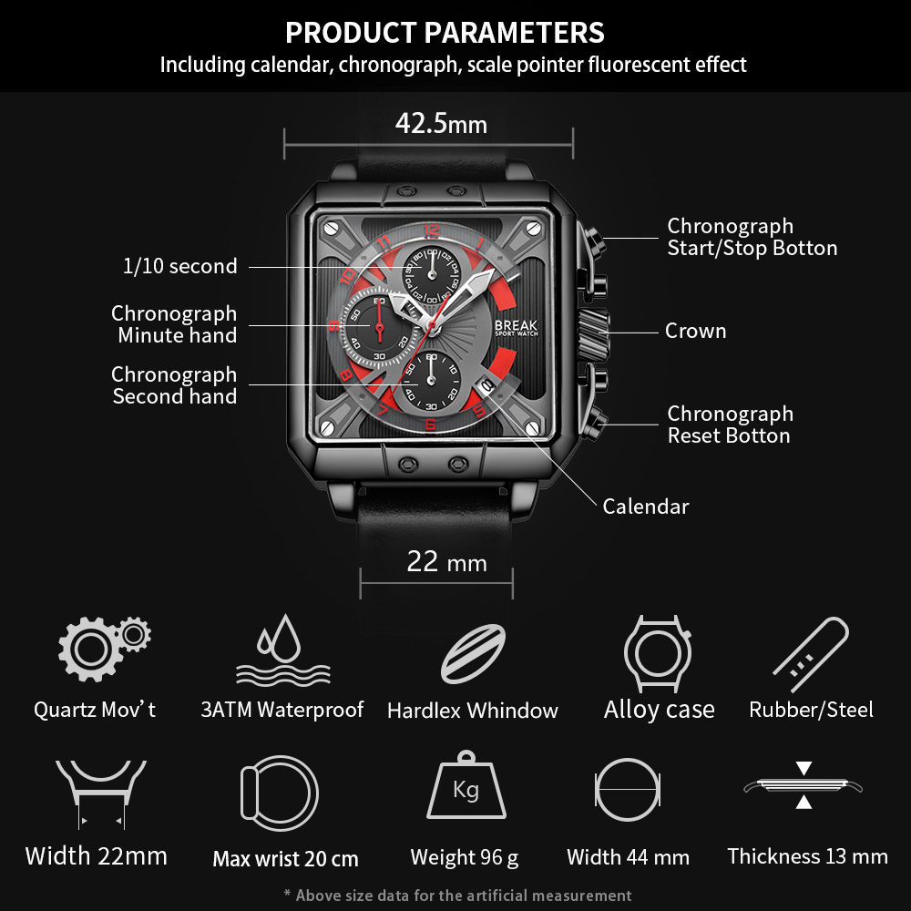 Nuovo cronografo al quarzo di  - Luxury Watch With Rubber Strap recensione e prezzo